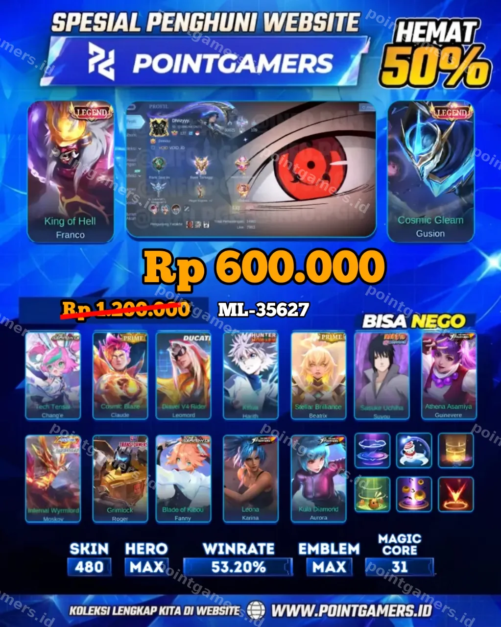 ML-35627 - Franco legend, gusion legend